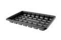Black Plastic Food Tray White Background Clipping Paths Royalty Free Stock Photo