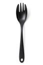 Black plastic fork isolated on white background Royalty Free Stock Photo