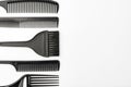 Black plastic hair comb isolated on white background Royalty Free Stock Photo