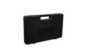 Black plastic hard case for transporting smooth-bore weapons. Gun case isolate on white back Royalty Free Stock Photo