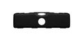 Black plastic hard case for transporting and storing weapons. Gun container isolate on a white background Royalty Free Stock Photo