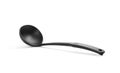 Black plastic ladle. Close up. Isolated on a white background Royalty Free Stock Photo
