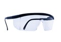 Black Plastic Protective Work Glasses Isolated on a White Background Royalty Free Stock Photo