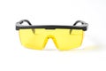 black plastic protective work glasses Royalty Free Stock Photo