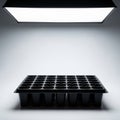 Designed for starting seedlings, has a grid-like pattern, typically Royalty Free Stock Photo