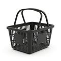 Black plastic shopping basket Royalty Free Stock Photo