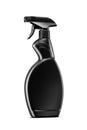 Black plastic spray bottle isolated on white background Royalty Free Stock Photo