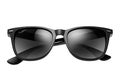 Black Plastic Sunglasses, Isolated on Transparent Background, Generative Ai