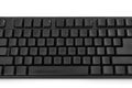 Black plastic wireless computer keyboards without symbols isolated on white background Royalty Free Stock Photo