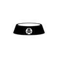 Black plate icon and skull and crossbones sign. Vector illustration eps 10 Royalty Free Stock Photo