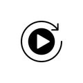 Replay icon vector. Repeat icon Royalty Free Stock Photo
