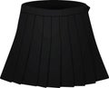 Black pleated skirt on white background