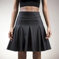 Black Pleated Skirt For Women - Uhd Image, Rubber Material