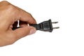 Black plug Royalty Free Stock Photo