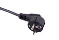 Black plug. Royalty Free Stock Photo