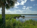 View at Black Point Wildlife Drive, Merritt Island National Wildlife Refuge, Florida Royalty Free Stock Photo