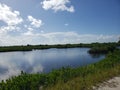 View at Black Point Wildlife Drive, Merritt Island National Wildlife Refuge, Florida Royalty Free Stock Photo