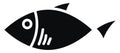 Black pointy fish, icon