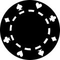 Black poker chip Royalty Free Stock Photo