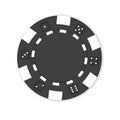 Black poker chip Royalty Free Stock Photo