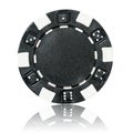 Black poker chip Royalty Free Stock Photo