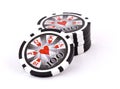 Black poker chips