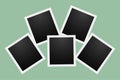 Black polaroid photo cards with a white border Royalty Free Stock Photo