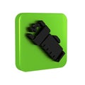 Black Police electric shocker icon isolated on transparent background. Shocker for protection. Taser is an electric
