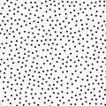Black polka dots seamless pattern on white. Royalty Free Stock Photo