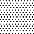 Black polka dots on white background retro seamless vector pattern Royalty Free Stock Photo