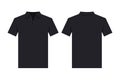 Black polo shirt design template