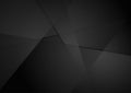 Black polygonal abstract tech background
