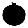 Black pomegranate logo Royalty Free Stock Photo