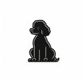 Black Poodle Icon: Chiaroscuro Woodcut Style Animated Editorial Illustration