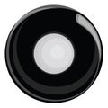 Black pool ball, icon