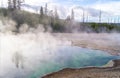 Black Pool hot spring in West Thumb Geyser Basin. Yellowstone National Park Royalty Free Stock Photo