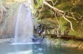 Black pool, natural swimming pool in Isalo national park Royalty Free Stock Photo