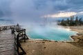 Black Pool - West Thumb Geyser Basin early morning Royalty Free Stock Photo