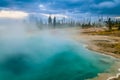 Black Pool - West Thumb Geyser Basin early morning Royalty Free Stock Photo