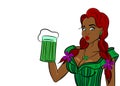 Black pop art woman st patrick day Royalty Free Stock Photo