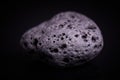 Black porous basalt stone