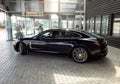 Black Porsche Panamera Turbo outside