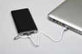 Black portable external power bank