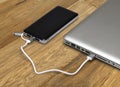 Black portable external power bank