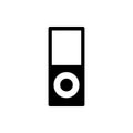 Black Portable music player symbol for banner, general design print and websites.