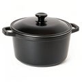 Black pot isolated on white background Royalty Free Stock Photo