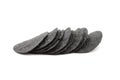 Black potato chips isolated on white background Royalty Free Stock Photo