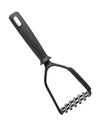 Black potato masher isolated on white background. Kitchenware. Pusher for mashed potatoes. Royalty Free Stock Photo