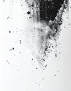 Black Powder Explosion Against White Background Dramatic Light Royalty Free Stock Photo