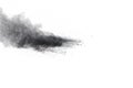 Black powder explosion. The particles of charcoal splatter on white background. Royalty Free Stock Photo